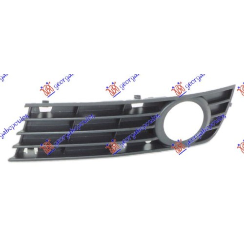 Grilë në parakolpin e përparmë (me hapje për drita të mjegullës) e mbyllur për AUDI A4 00-04 - OEM: 8E0807681A Grilë në parakolpin e përparmë (me hapje për drita të mjegullës) e mbyllur për AUDI A4 00-04 - OEM: 8E0807681A