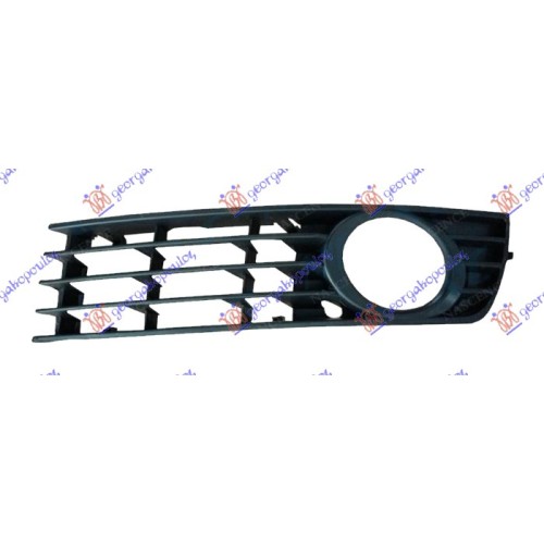 Grilë në parakolpin e përparmë (me hapje për drita të mjegullës) e hapur për AUDI A4 00-04 - OEM: 8E0807681 Grilë në parakolpin e përparmë (me hapje për drita të mjegullës) e hapur për AUDI A4 00-04 - OEM: 8E0807681