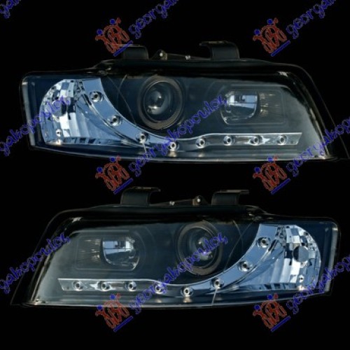 Fenerë set a5 tip me ngjyrë të zezë për AUDI A4 00-04 Fenerë set a5 tip me ngjyrë të zezë për AUDI A4 00-04