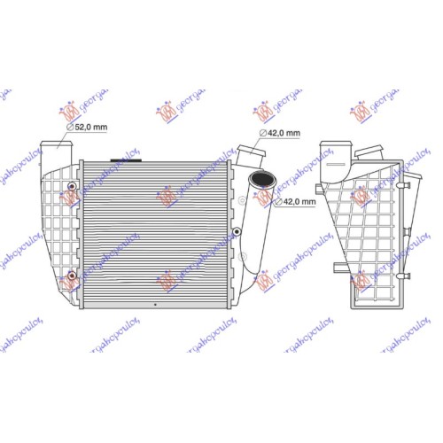 Interkuler 2.5 TDI dizel (199x189) (RH) për AUDI A4 00-04 - OEM: 8E0145806C Interkuler 2.5 TDI dizel (199x189) (RH) për AUDI A4 00-04 - OEM: 8E0145806C