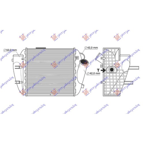Interkuler 2.5 TDI dizel (200x190) (LH) për AUDI A4 00-04 - OEM: 8E0145805E