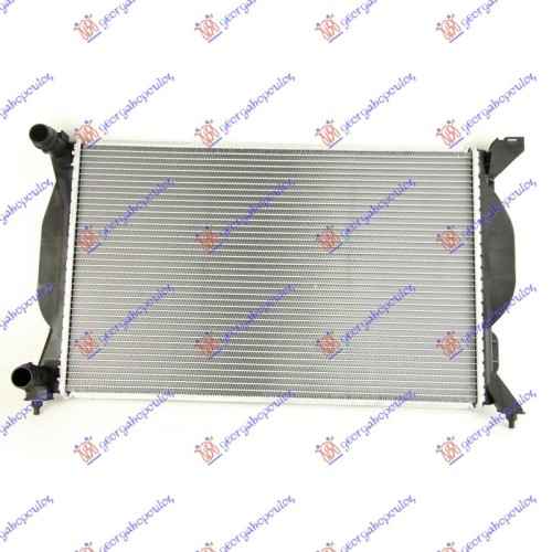 Radiator për motor 1.6-2.0 16v - 1.8 T -2.0 TFSi benzinë - 1.9-2.0 Tdi dizel (marsh manual) (630x410) për AUDI A4 04-07 - OEM: 8E0121251