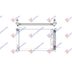 Radiator për motor 2,4i V6 benzinë (marsh automatik) (632x399) tuba diagonal për AUDI A4 00-04 - OEM: 8E0121251P