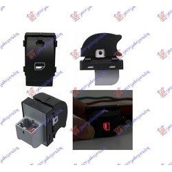 Ndërprerës në derën e përparme/pasme (4 pinë) për AUDI A4 00-04 - OEM: 8E0959855 Ndërprerës në derën e përparme/pasme (4 pinë) për AUDI A4 00-04 - OEM: 8E0959855