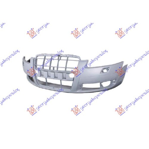 Parakolpi i përparmë (gati për ngjyrosje) me hapje për spërkatëse për AUDI A6 04-08 - OEM: 4F0807105DGRU