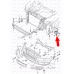 Shtërngues / mbajtëse në parakolpin e përparmë anësore plastike për AUDI A6 04-08 - OEM: 4F0807227