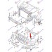 Shtërngues/mbajtës në parakolpin e përparmë i sipërm plastik për AUDI A6 04-08 - OEM: 4F0807771