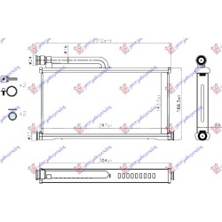 Ngrohës kabine (BR) (145x295x26) për AUDI A6 04-08 - OEM: 420820037A