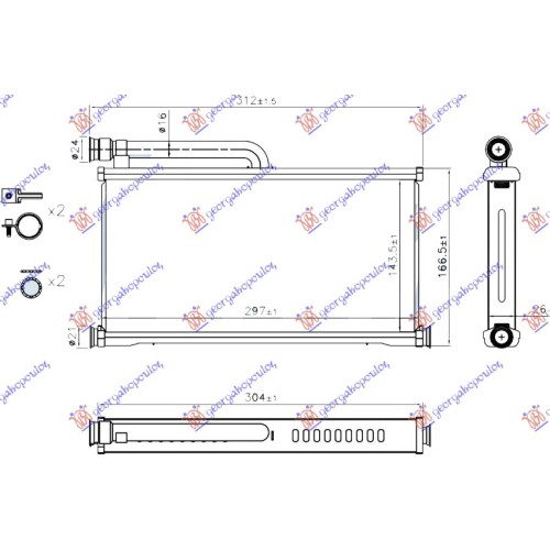 Ngrohës kabine (BR) (145x295x26) për AUDI A6 04-08 - OEM: 420820037A