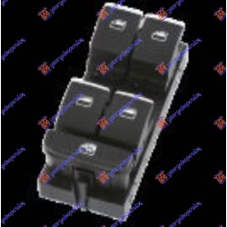 Ndërprerës në derën e përparme (e zezë/krom) (katërfish) (8 pinë) për AUDI A1 18- - OEM: 5G0959857G