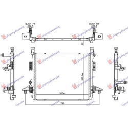 Radiator për motor (565x485x22) për AUDI E-TRON SPORTBACK 20- - OEM: 1EA121251A