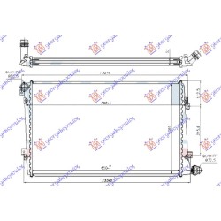 Radiator për motor 1.9-2.0 TDi dizel (650x440) për AUDI A3 03-08 - OEM: 1K0121251AK Radiator për motor 1.9-2.0 TDi dizel (650x440) për AUDI A3 03-08 - OEM: 1K0121251AK