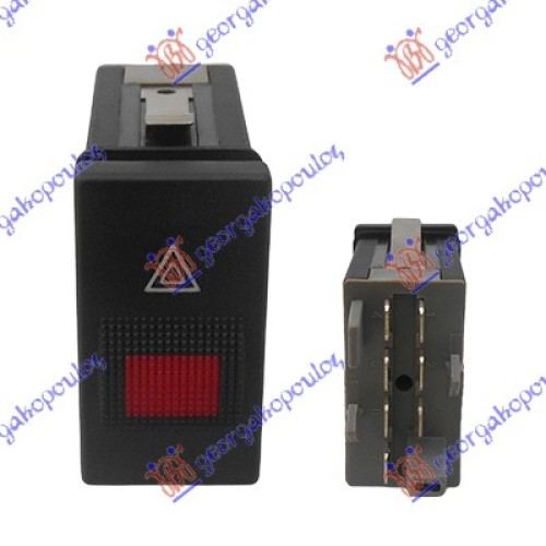 Ndërprerësi për katër dritat pulsuese (7 pinësh) për AUDI A4 00-04 - OEM: 8D0941509D Ndërprerësi për katër dritat pulsuese (7 pinësh) për AUDI A4 00-04 - OEM: 8D0941509D