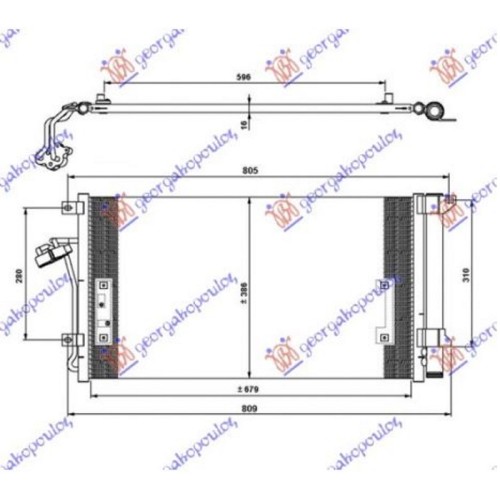 Radiator kondicioneri benzinë - dizel (690x390x16) (MARELLi) për AUDI Q7 06-09 - OEM: 4L0260401