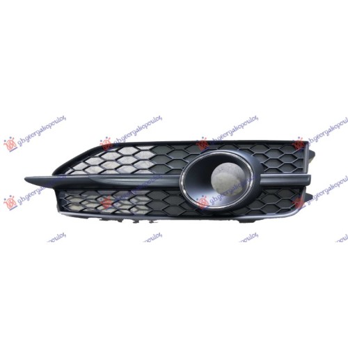 Grilë e parakolpit të përparmë e zezë (me ACC) (S-LINE) për AUDI A7 SPORTBACK 10-14 - OEM: 4G8807681C9B9